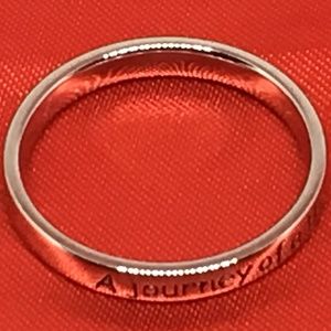 Brand New Sterling Silver "A Journey Begins" Ring